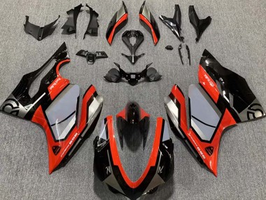 Custom 2015-2020 Ducati 959 Motorcycle Fairings - Silver Red Glossy Black UK