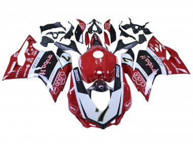 Custom 2015-2020 Ducati 959/1299 Motorcycle Fairings - White Red Black Aruba 7 UK