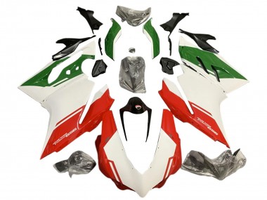 Custom 2015-2020 Ducati 959 Motorcycle Fairings - White Red Green UK