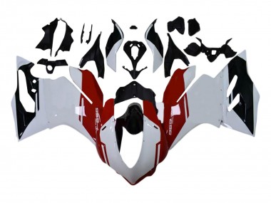 Custom 2015-2020 Ducati 959 Motorcycle Fairings Kits - White Red Glossy Black UK