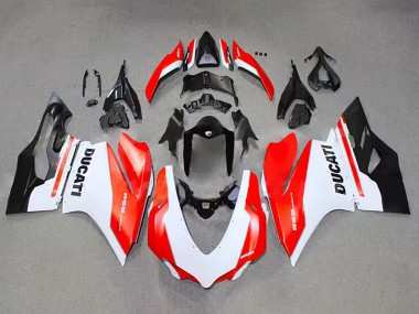 Custom 2015-2020 Ducati 959 Motorcycle Fairing - White Red Glossy Black UK