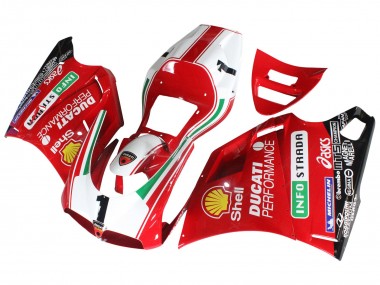 Custom 1993-2005 Ducati 748/916/996/998 Motorcycle Fairings - White Red Yellow Green Glossy Black Performance UK