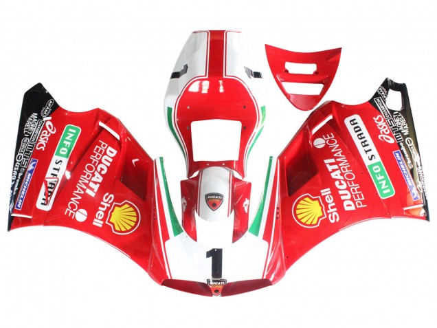 1993-2005 Ducati 748/916/996/998 Motorcycle Fairings - White Red Yellow Green Glossy Black Performance UK