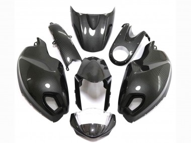 Custom 2008-2012 Ducati Monster 696 796 1100 1100S Motorcycle Fairings - Black Carbon Fiber Style UK