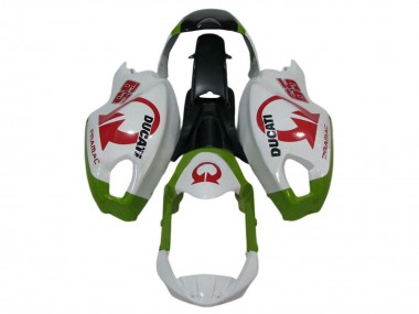 Custom 2008-2012 Ducati Monster 696 796 1100 1100S Motorcycle Fairings - White Green Red Pramac UK