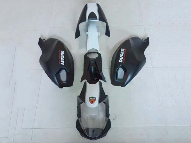 2008-2012 Ducati Monster 696 796 1100 1100S Motorcycle Fairings - White Matte Black UK