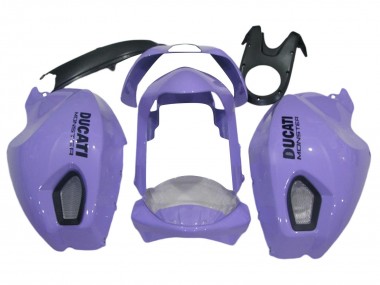 Custom 2008-2012 Ducati Monster 696 796 1100 1100S Motorcycle Fairings - Light Purple Monster UK