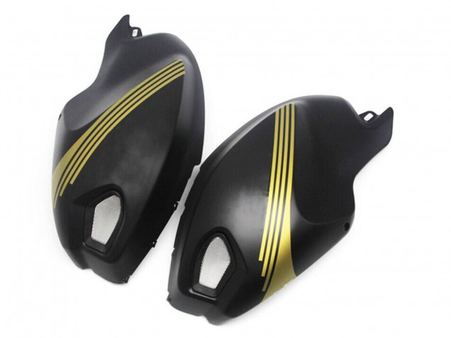 2008-2012 Ducati Monster 696 796 1100 1100S Motorcycle Fairings - Matte Black Gold UK