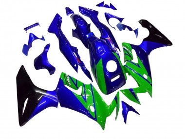 Custom 2002-2006 Honda CBR125R Motorcycle Fairings - Blue Green Glossy Black UK