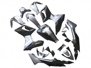 Custom 2002-2006 Honda CBR125R Motorcycle Fairings - Silver Glossy Black UK