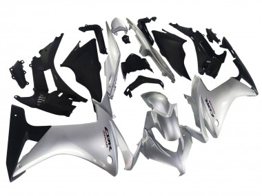 Custom 2013-2015 Honda CBR500R Motorcycle Fairing - Silver Glossy Black UK