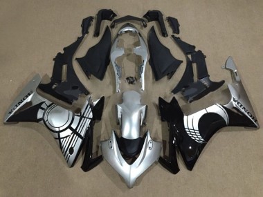 Custom 2013-2015 Honda CBR500R Motorcycle Fairings - Silver Glossy Black UK