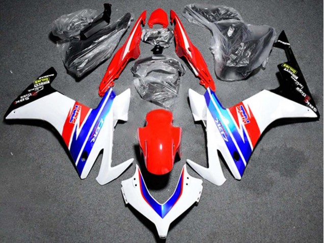 2013-2015 Honda CBR500R Motorcycle Fairing - White Red Blue HRC UK