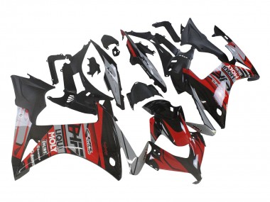Custom 2013-2015 Honda CBR500R Motorcycle Fairings - Red Silver Glossy Black UK