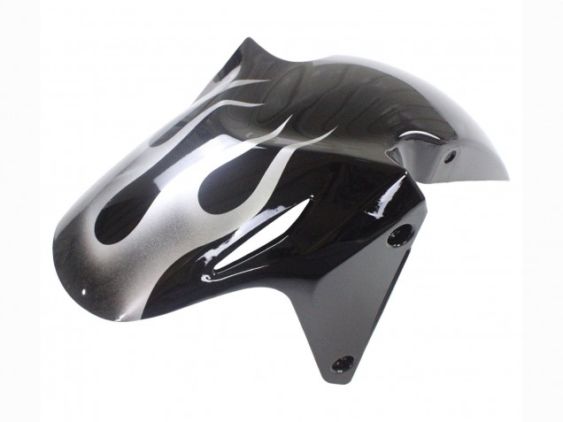 2013-2015 Honda CBR500R Motorcycle Fairings - Glossy Black Silver Flame UK