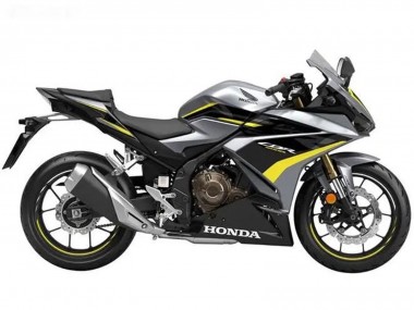 Custom 2022-2023 Honda CBR500R Motorcycle Fairings - Silver Yellow Glossy Black UK