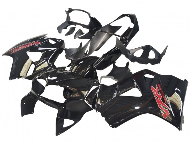 1998-2001 Honda VFR 800 Motorcycle Fairings - Glossy Black Red Decal UK