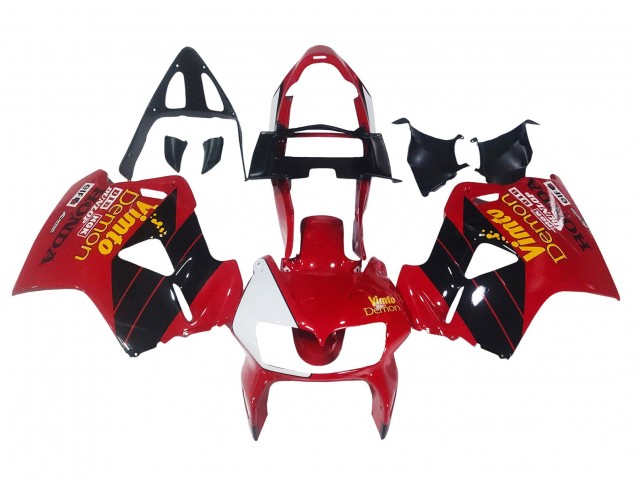 1998-2001 Honda VFR 800 Motorcycle Fairings - Red White Glossy Black Vimto UK