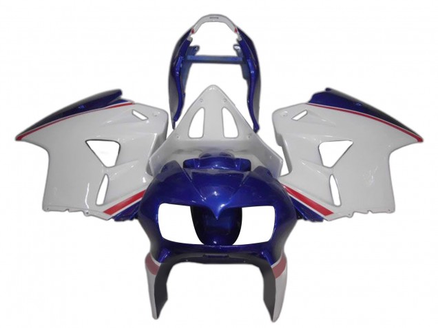 1998-2001 Honda VFR 800 Motorcycle Fairings - White Blue Red UK