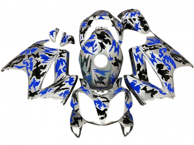 2002-2013 Honda VFR 800 Motorcycle Fairings - Silver Black Blue Camouflage UK