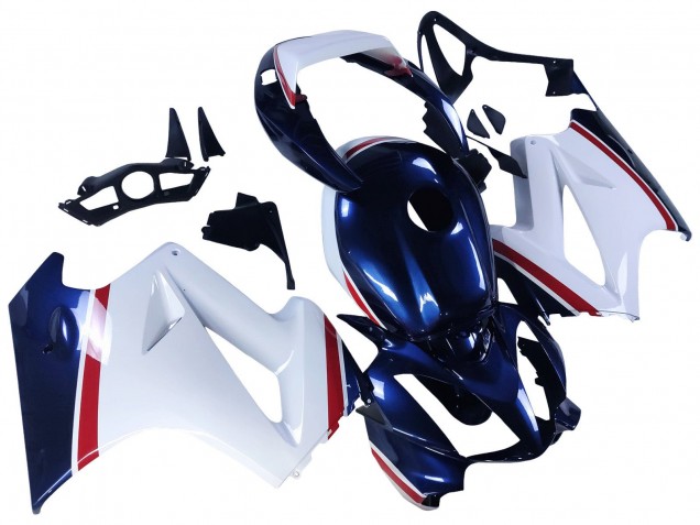 2002-2013 Honda VFR 800 Motorcycle Fairings - White Red Dark Blue UK