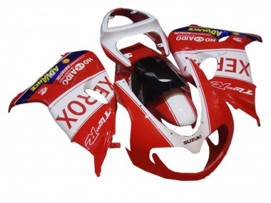 Custom 1998-2003 Suzuki TL1000R Motorcycle Fairings - White Red Black Xerox UK