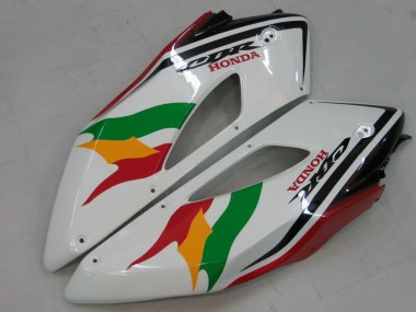 Custom 2004-2005 Honda CBR1000RR Motorcycle Fairings - White Blue Red Glossy Black Star EuroBet Lee UK