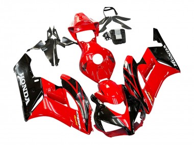 Custom 2004-2005 Honda CBR1000RR Motorcycle Fairings - Red Glossy Black Racing UK
