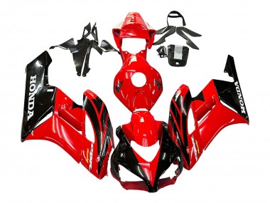 Custom 2004-2005 Honda CBR1000RR Motorcycle Fairings - Red Glossy Black Racing UK