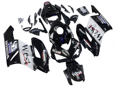 Custom 2004-2005 Honda CBR1000RR Motorcycle Fairings - Glossy Black White West UK