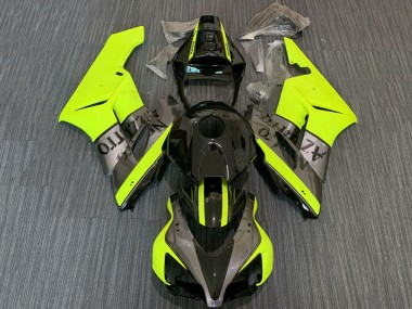 Custom 2004-2005 Honda CBR1000RR Motorcycle Fairings - Yellow Grey Glossy Black Nastro Azzurro UK