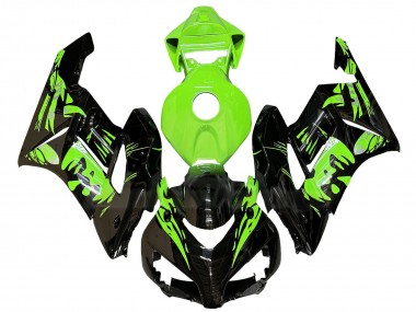 Custom 2004-2005 Honda CBR1000RR Motorcycle Fairings - Green Glossy Black UK