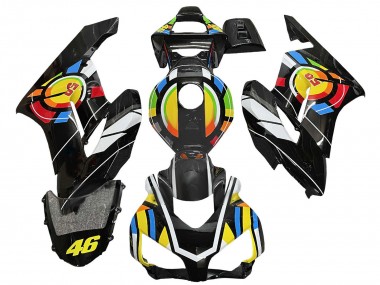 Custom 2004-2005 Honda CBR1000RR Motorcycle Fairings - Yellow Blue Red Glossy Black Color Wheel 46 UK