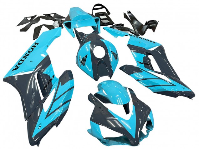 2004-2005 Honda CBR1000RR Motorcycle Fairings - Light Blue Glossy Black UK