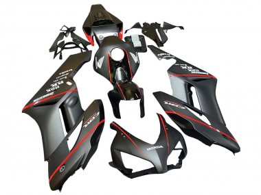 Custom 2004-2005 Honda CBR1000RR Motorcycle Fairings - Glossy Black Glossy Grey Red Stripe UK