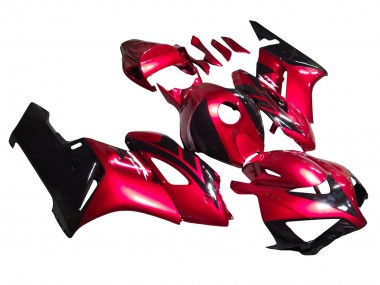 Custom 2004-2005 Honda CBR1000RR Motorcycle Fairings - Red Glossy Black Stripe UK