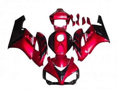 Custom 2004-2005 Honda CBR1000RR Motorcycle Fairings - Red Glossy Black Stripe UK