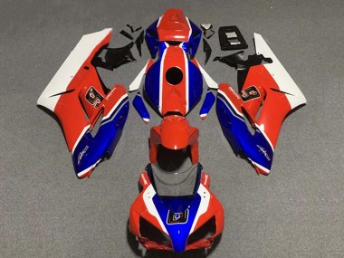 Custom 2004-2005 Honda CBR1000RR Motorcycle Fairings - White Red Blue 6 UK
