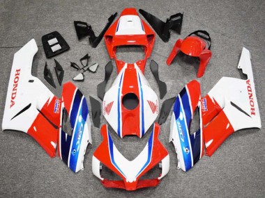 Custom 2004-2005 Honda CBR1000RR Motorcycle Fairing - White Red Blue HRC UK