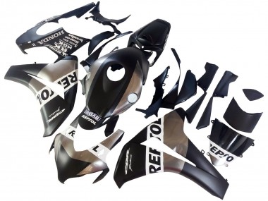 Custom 2008-2011 Honda CBR1000RR Motorcycle Fairings - Silver Matte Black Repsol UK