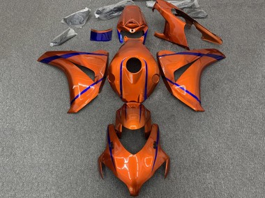 Custom 2008-2011 Honda CBR1000RR Motorcycle Fairings - Orange Blue Stripe UK