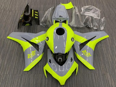 Custom 2008-2011 Honda CBR1000RR Motorcycle Fairings - Nardo Grey Fluorescent Green UK