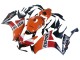 2012-2016 Honda CBR1000RR Motorcycle Fairings - Orange White Red Repsol UK