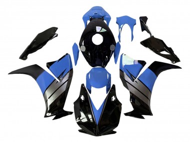 Custom 2012-2016 Honda CBR1000RR Motorcycle Fairings - Light Blue Silver Glossy Black UK