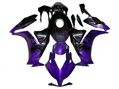 Custom 2012-2016 Honda CBR1000RR Motorcycle Fairings - Purple Glossy Black UK