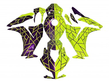 Custom 2012-2016 Honda CBR1000RR Motorcycle Fairings - Purple Yellow UK