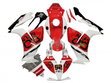 Custom 2012-2016 Honda CBR1000RR Motorcycle Fairings - White Red Black Go Fun UK