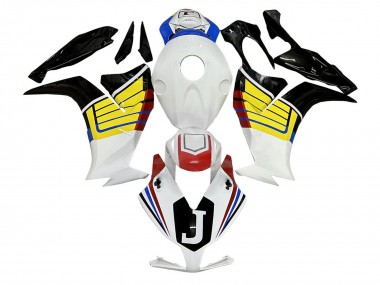 Custom 2012-2016 Honda CBR1000RR Motorcycle Fairings - White Yellow Black UK