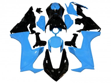 Custom 2017-2023 Honda CBR1000RR Motorcycle Fairings - Blue Glossy Black UK