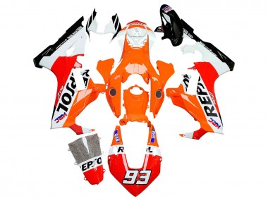 Custom 2017-2023 Honda CBR1000RR Motorcycle Fairings - White Orange Red Glossy Black HRC Repsol 93 UK